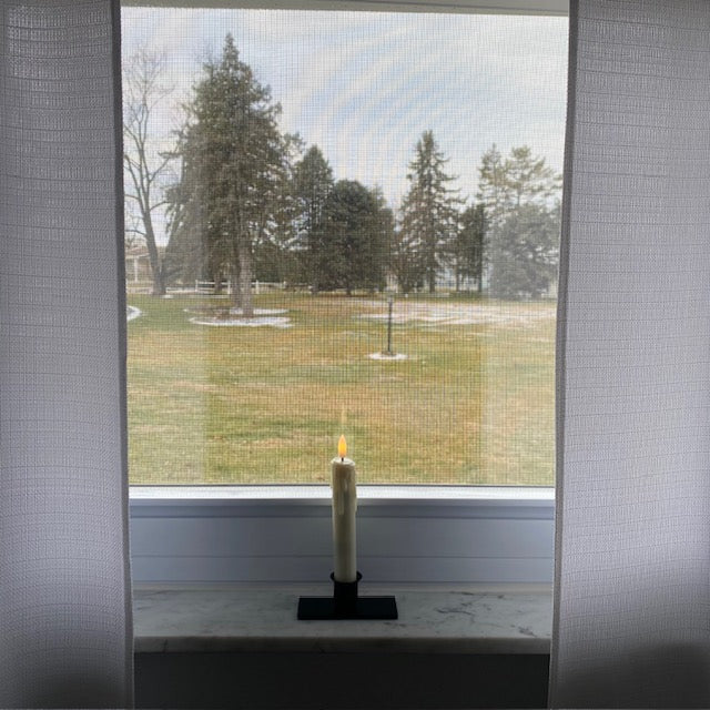 Windowsill Iron Taper Candle Holder