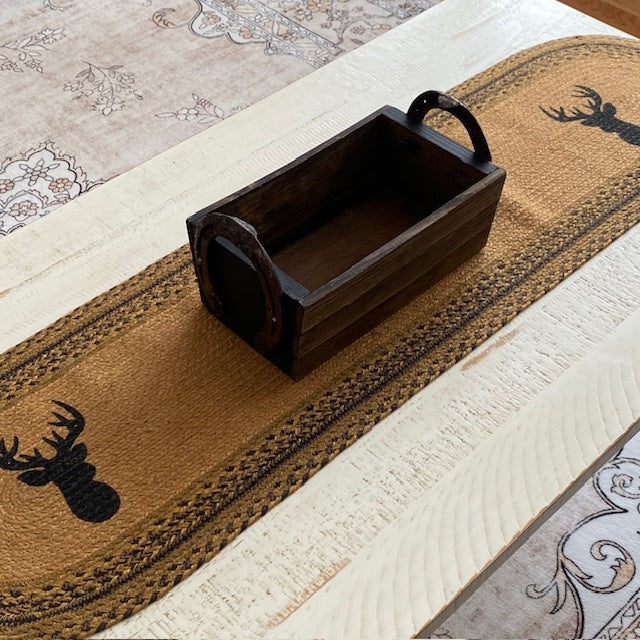 Horseshoe Handle Wood Box