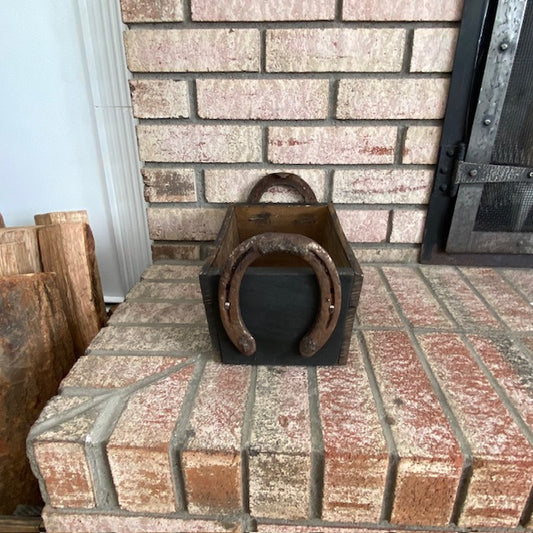 Horseshoe Handle Wood Box
