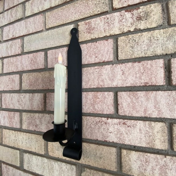 Iron Primitive Wall Sconce Taper Candle Holder