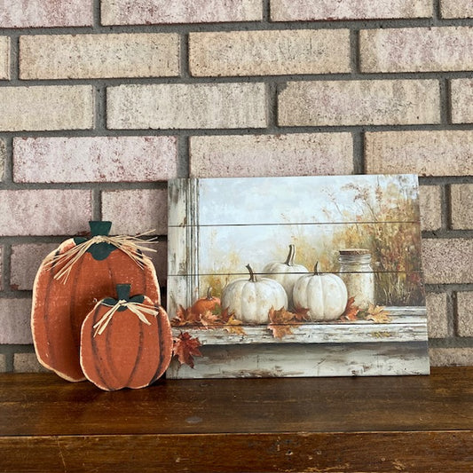 Fall Scene Rustic Pallet Style Wall Art