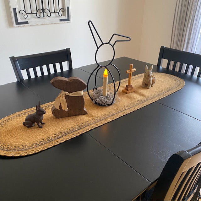 Iron 3D Bunny Pillar candle Holder