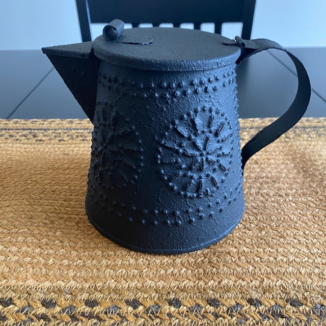 Punched Tin Decorative Teapot