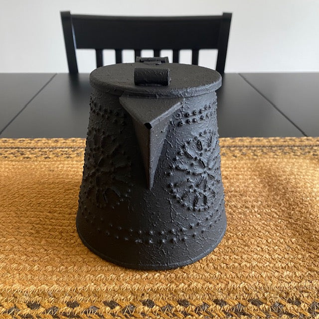 Punched Tin Decorative Teapot