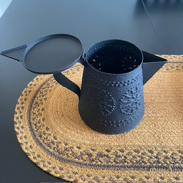 Punched Tin Decorative Teapot