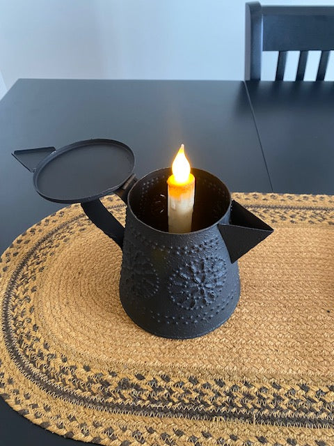 Punched Tin Decorative Teapot