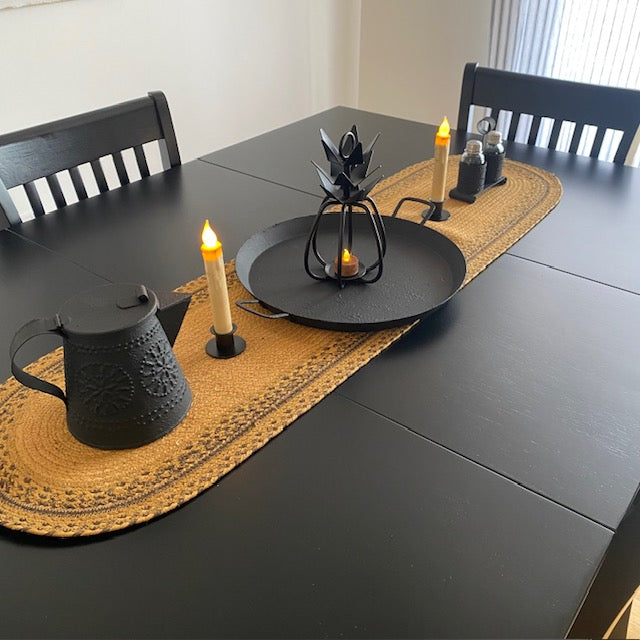 Colonial Style Black Metal Tray