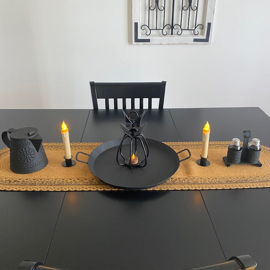 Colonial Style Black Metal Tray