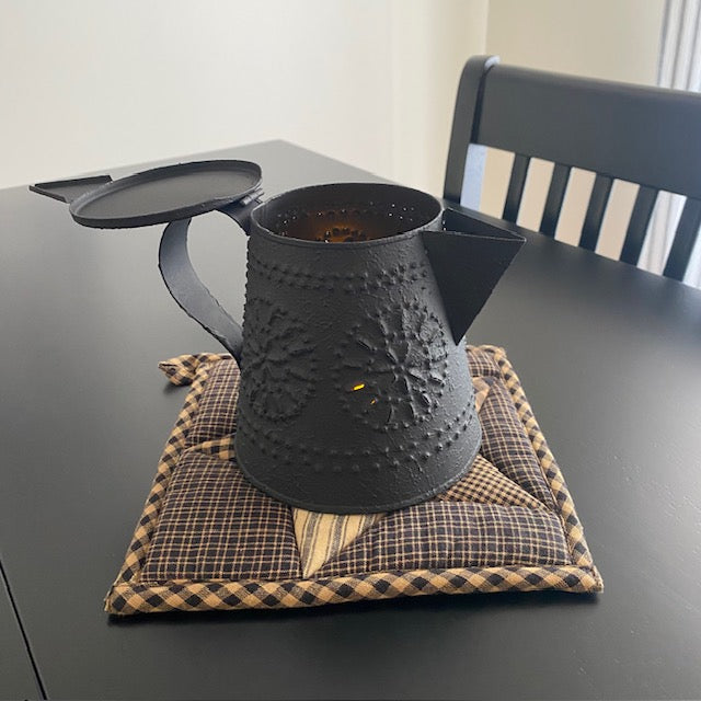 Punched Tin Decorative Teapot