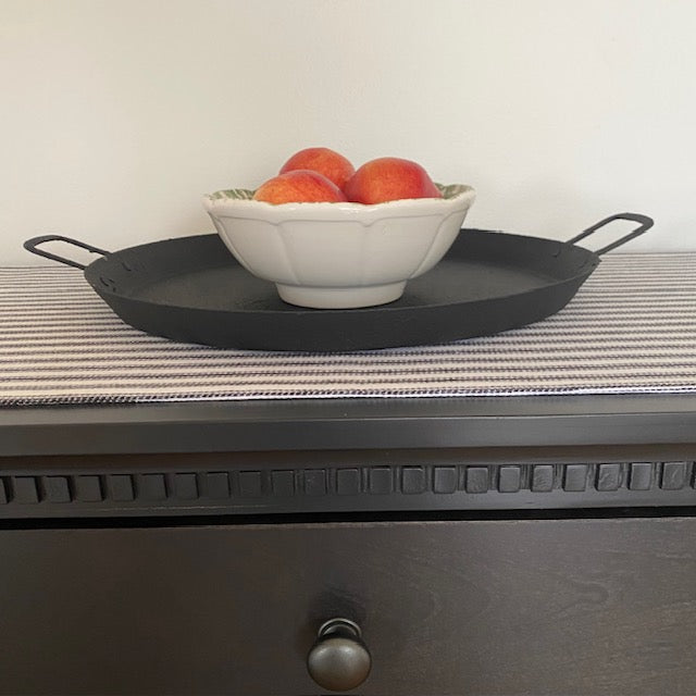 Colonial Style Black Metal Tray