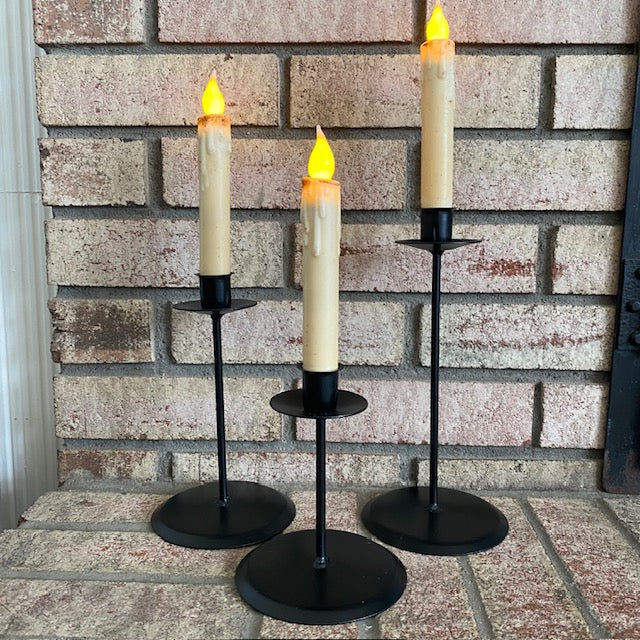 Raised Iron Taper Candle Holder Set of 3