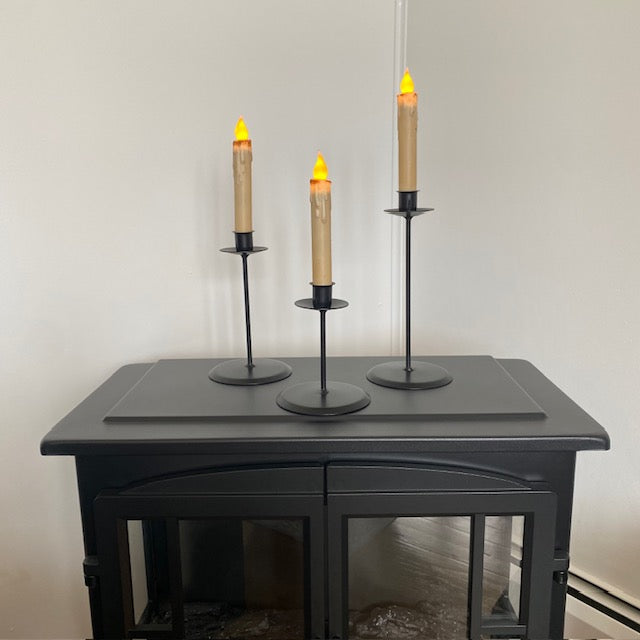 Raised Iron Taper Candle Holder Set of 3