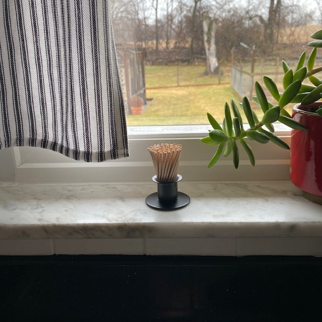 Iron Taper Candle Holder Round Base set of 2