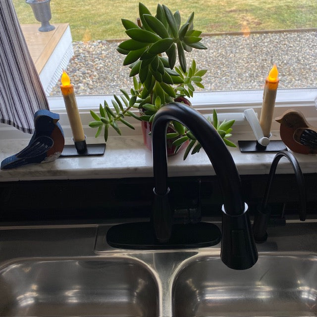 Windowsill Iron Taper Candle Holder