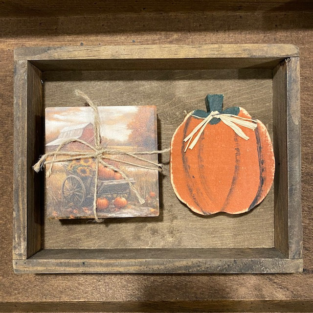 Fall Scene Drink Coasters set of 4