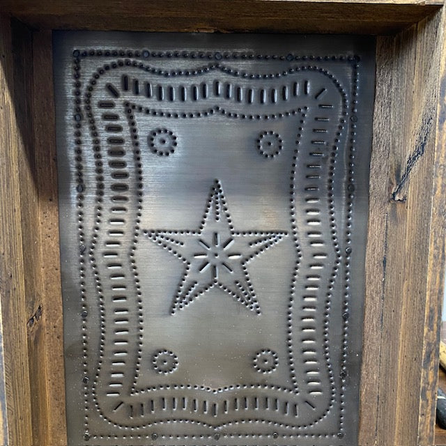 Punched Tin Decorative Wood Box