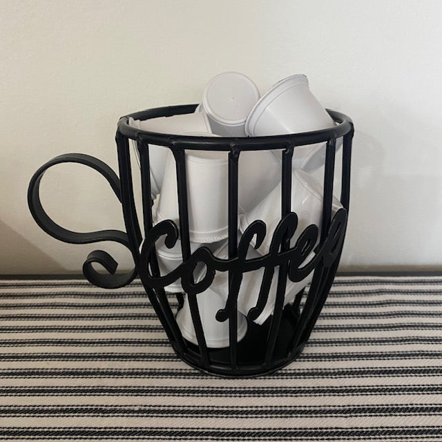 Wrought Iron Coffee Cup Pod Holder
