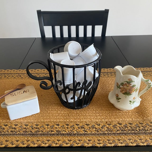 Wrought Iron Coffee Cup Pod Holder