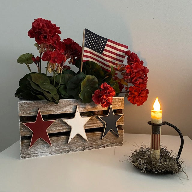 Patriotic Americana Wood Crate