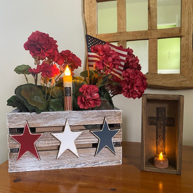 Patriotic Americana Wood Crate