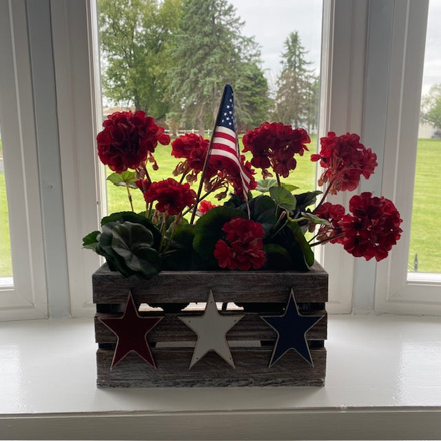 Patriotic Americana Wood Crate