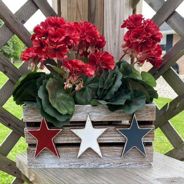 Patriotic Americana Wood Crate