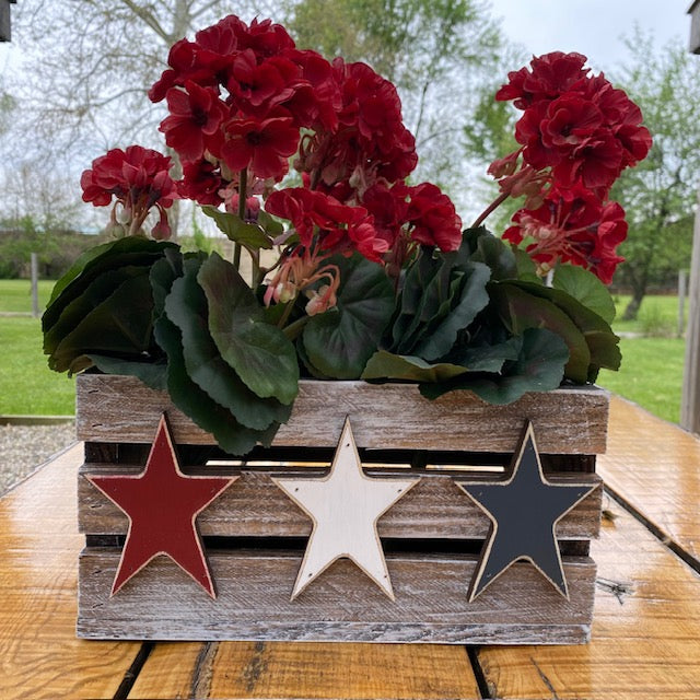 Patriotic Americana Wood Crate
