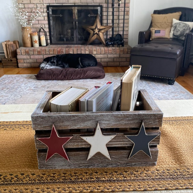 Patriotic Americana Wood Crate