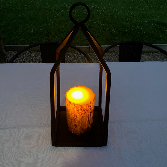 Wrought Iron Lantern Candle Holder Decor