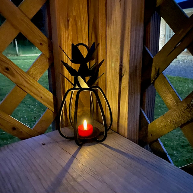 Iron 3D Pineapple Tealight Candle Holder