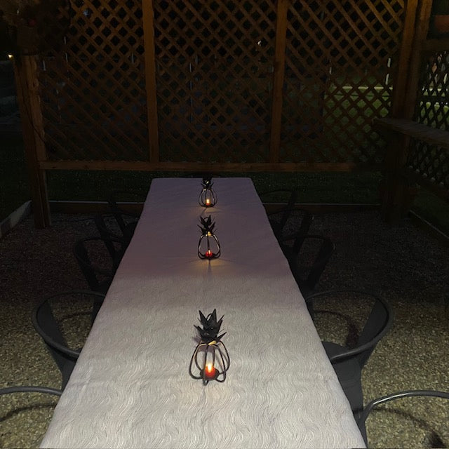 Iron 3D Pineapple Tealight Candle Holder