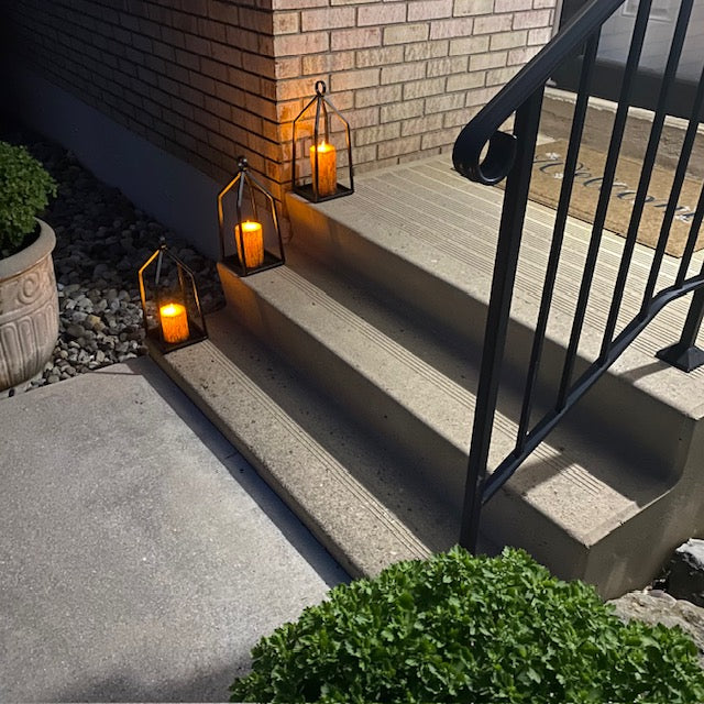 Wrought Iron Lantern Candle Holder Decor