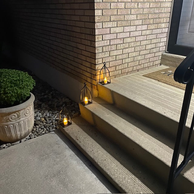 Wrought Iron Lantern Candle Holder