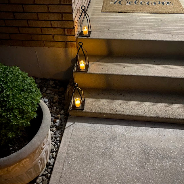 Wrought Iron Lantern Candle Holder