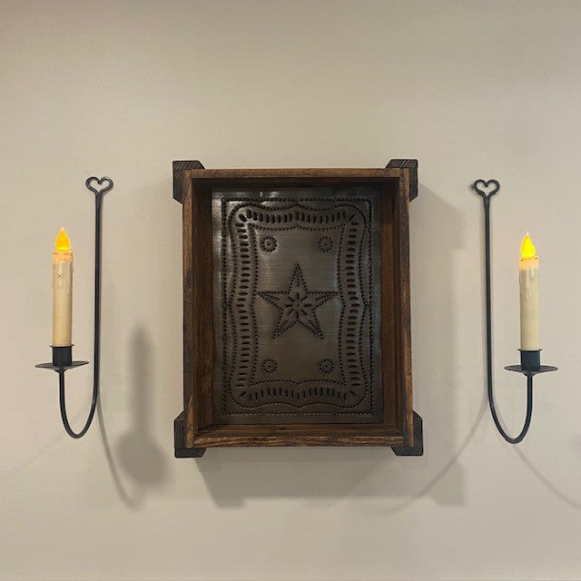 Wrought Iron Wall Sconce with Heart