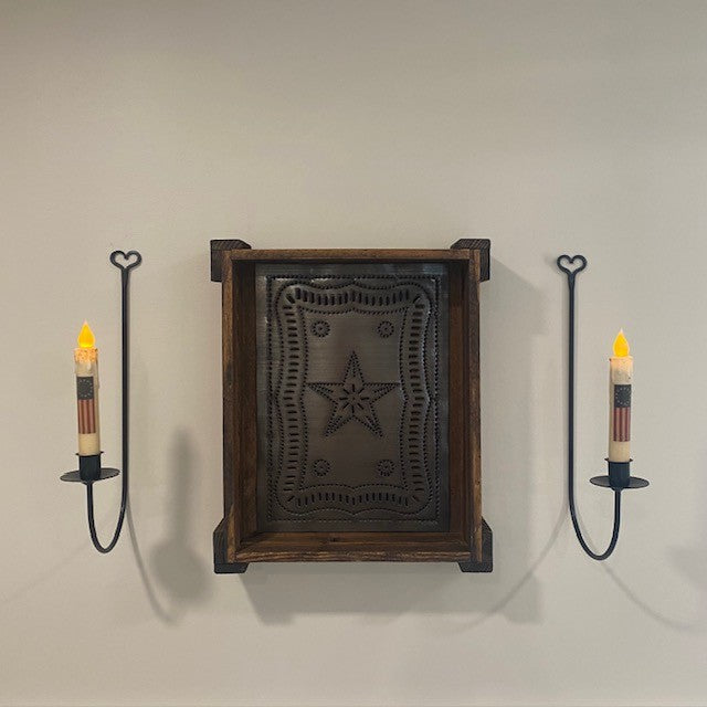 Wrought Iron Wall Sconce with Heart