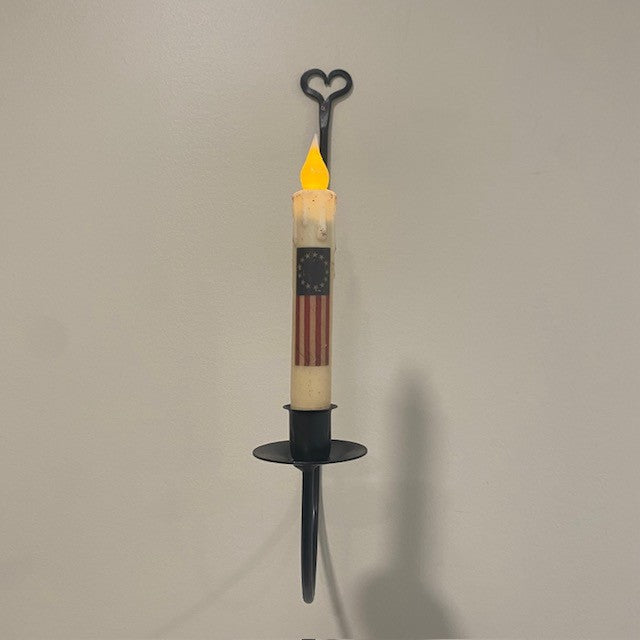 Wrought Iron Wall Sconce with Heart