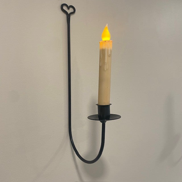 Wrought Iron Wall Sconce with Heart