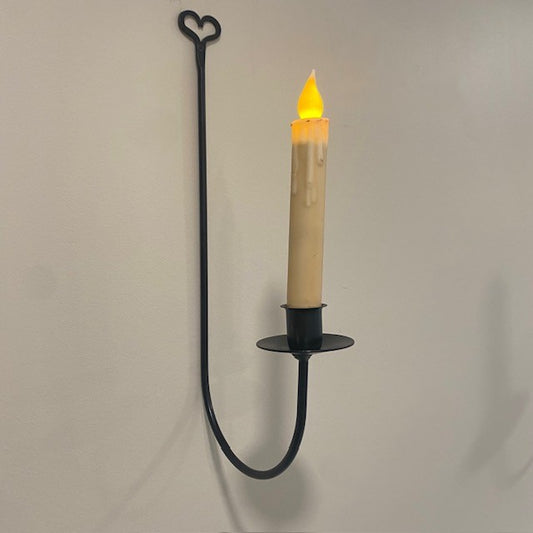 Wrought Iron Wall Sconce with Heart