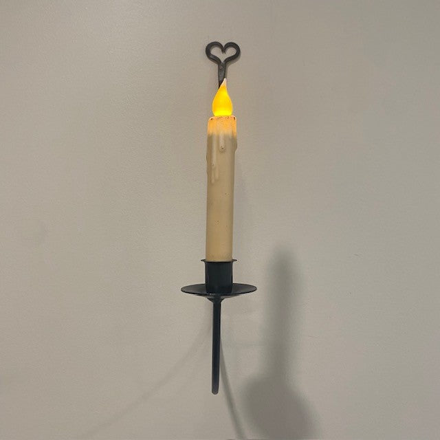 Wrought Iron Wall Sconce with Heart