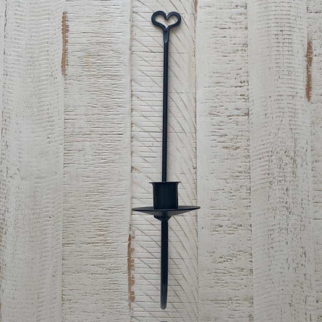 Wrought Iron Wall Sconce with Heart