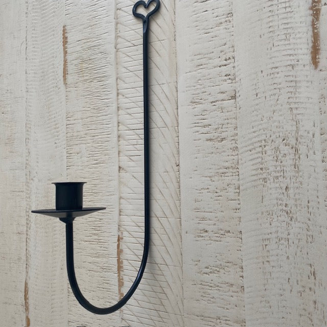 Wrought Iron Wall Sconce with Heart