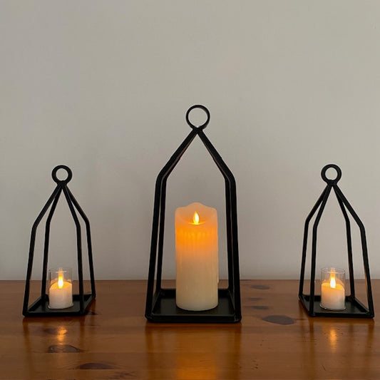 Wrought Iron Lantern Candle Holder Decor