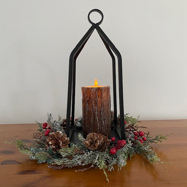 Wrought Iron Lantern Candle Holder Decor