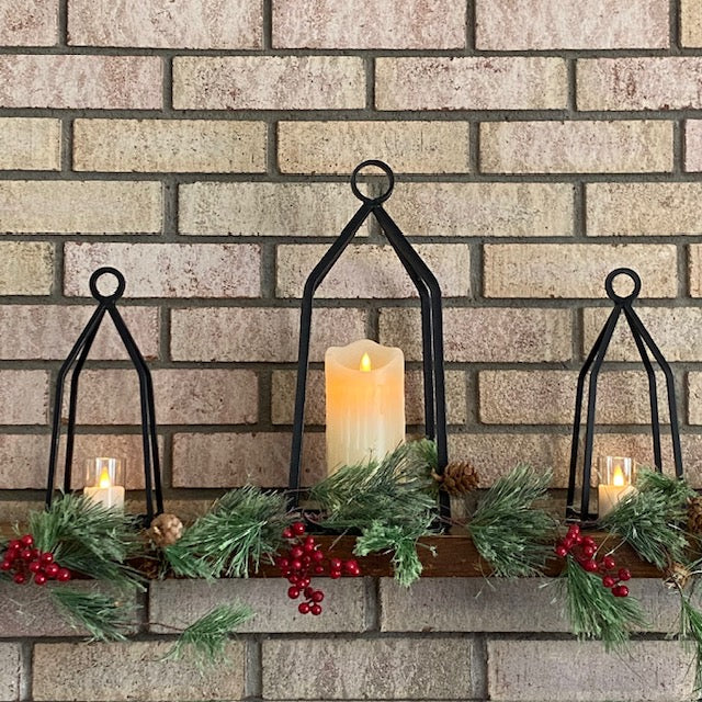 Wrought Iron Lantern Candle Holder