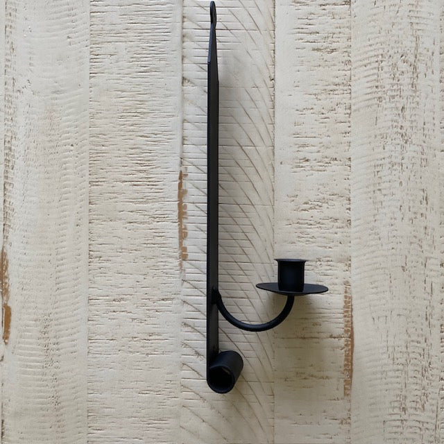 Iron Primitive Wall Sconce Taper Candle Holder