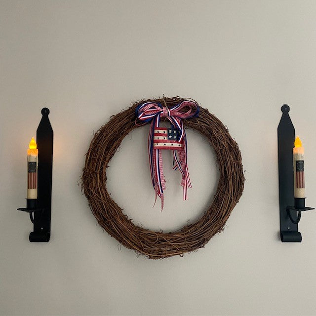 Iron Primitive Wall Sconce Taper Candle Holder
