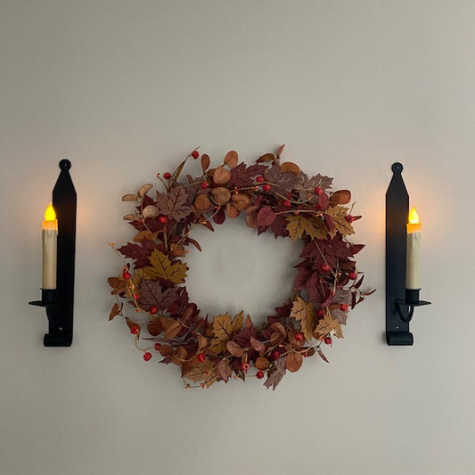 Iron Primitive Wall Sconce Taper Candle Holder