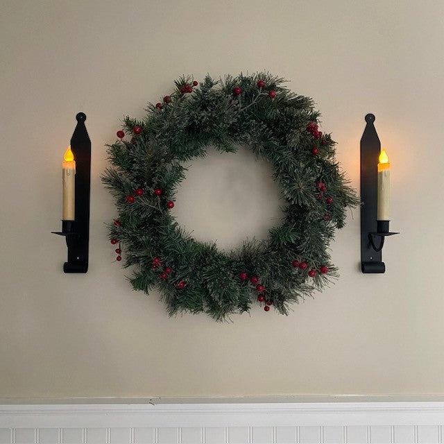 Iron Primitive Wall Sconce Taper Candle Holder