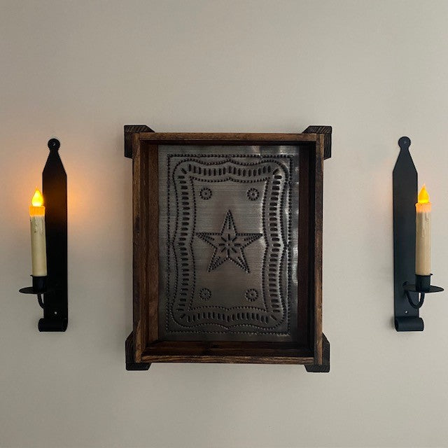 Iron Primitive Wall Sconce Taper Candle Holder